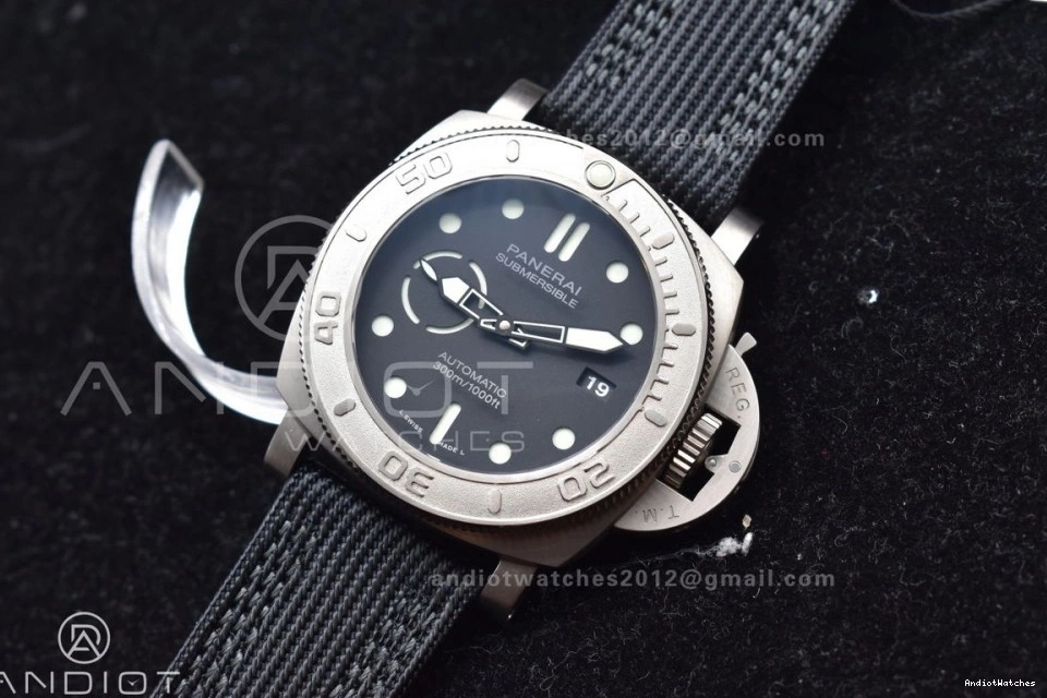 Submersible FastDry Horn PAM984 1:1 Edition Clone P.9010 Mike 996 Best Strap VSF on Nylon Black Dial Black 0124